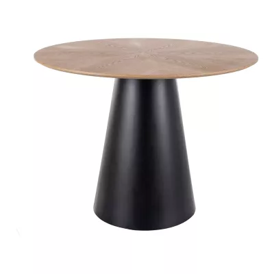 Malý kulatý jídelní stůl ARLO - dub / černý