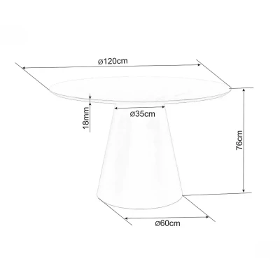 Kulatý jídelní stůl ARLO - dub / černý