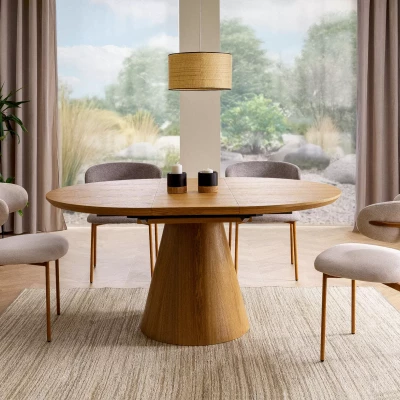 Kulatý rozkládací jídelní stůl ARLO - dub