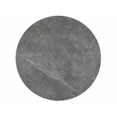 Kulatý rozkládací jídelní stůl ARLO - šedý mramor / černý