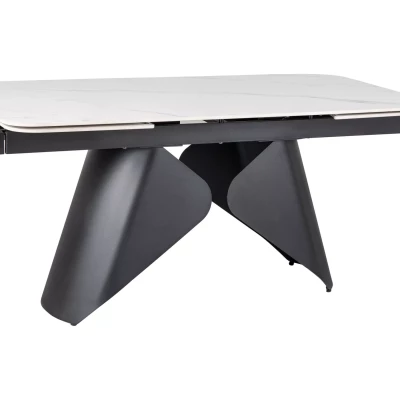 Rozkládací jídelní stůl 160(240)x90 VANGEL - bílý / černý