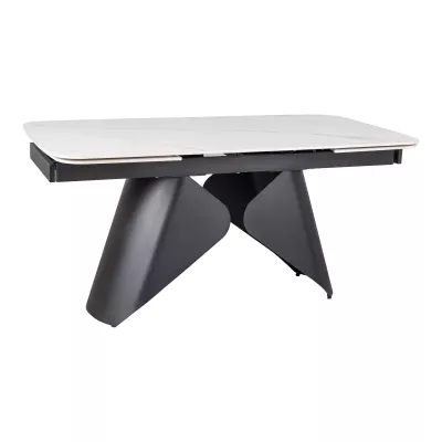 Rozkládací jídelní stůl 160(240)x90 VANGEL - bílý / černý