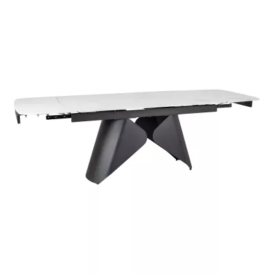 Rozkládací jídelní stůl 160(240)x90 VANGEL - bílý / černý