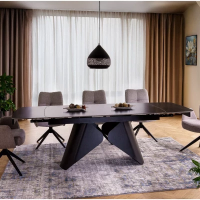 Rozkládací jídelní stůl 160(240)x90 VANGEL - černý