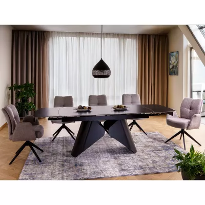 Rozkládací jídelní stůl 160(240)x90 VANGEL - černý