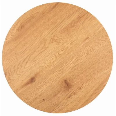 Malý kulatý jídelní stůl ATTILA - dub / černý