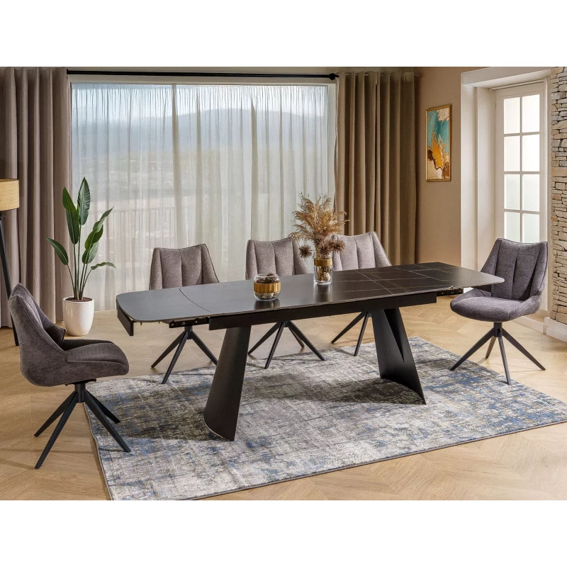 Rozkládací jídelní stůl 160(240)x90 TAITO - černý