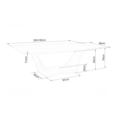Rozkládací jídelní stůl ARMEN - bílý / ořech