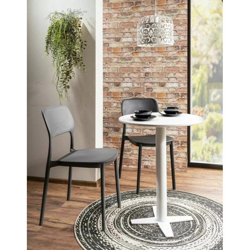 Kulatý barový stůl ANDREI - bílý