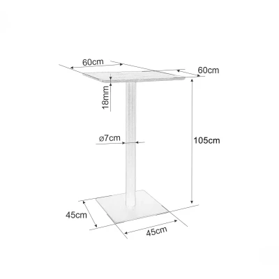 Barový stůl ANDREI - dub artisan / černý