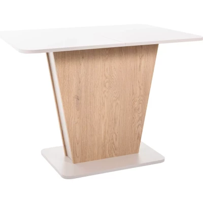 Rozkládací jídelní stůl FERKO - kašmír / dub cremona