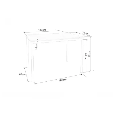 Jídelní stůl AMOUR - dub artisan / černý
