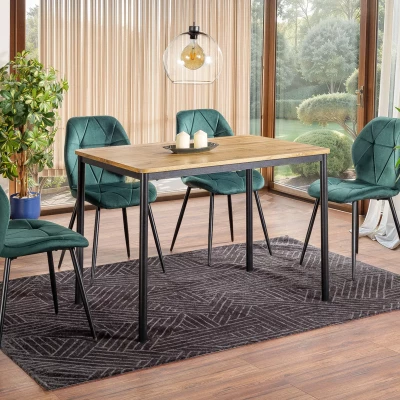 Jídelní stůl AMOUR - dub artisan / černý