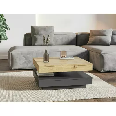 Konferenční stolek ADRIANO - antracit / dub artisan