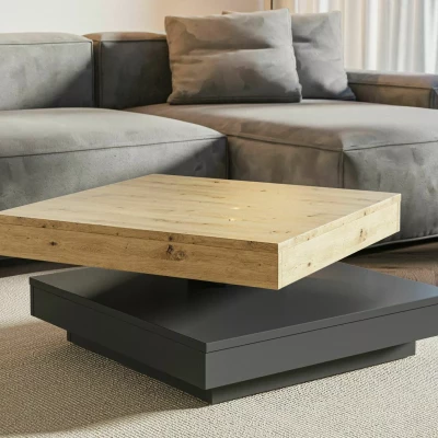 Konferenční stolek ADRIANO - antracit / dub artisan