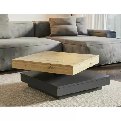 Konferenční stolek ADRIANO - antracit / dub artisan