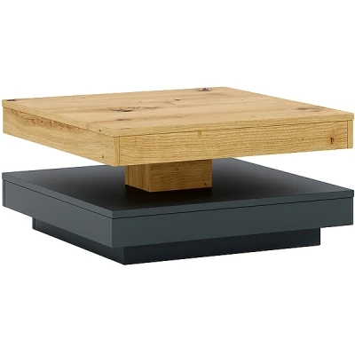 Konferenční stolek ADRIANO - antracit / dub artisan