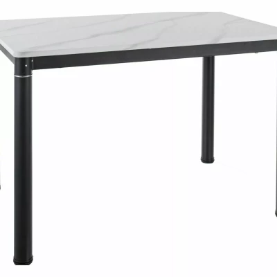Kuchyňský stůl HAJK 1 - bílý mramor / černý