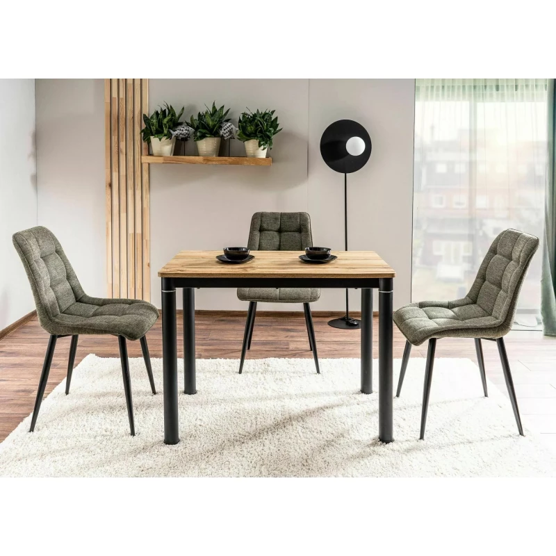 Jídelní stůl HAJK 1 - dub artisan / černý