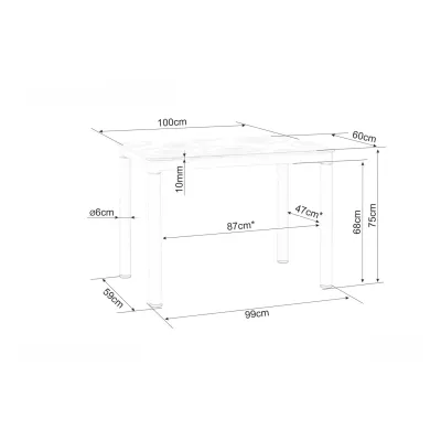 Jídelní stůl HAJK 1 - dub artisan / černý