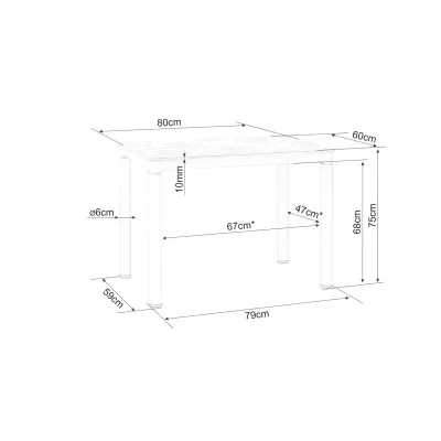 Malý jídelní stůl HAJK 1 - dub artisan / černý