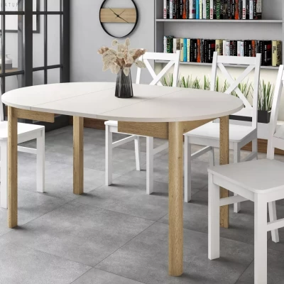 Rozkládací jídelní stůl EMERSON 1 - kašmír / dub cremona