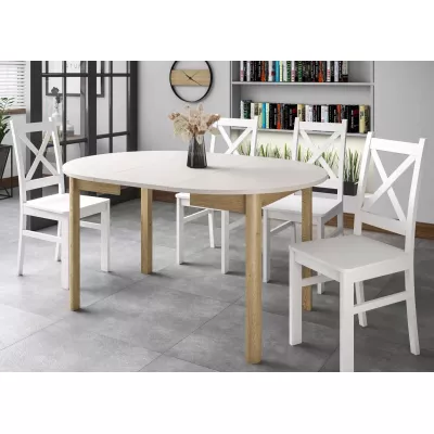 Rozkládací jídelní stůl EMERSON 1 - kašmír / dub cremona