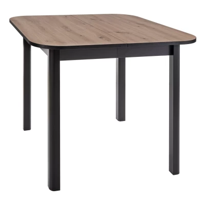 Malý rozkládací jídelní stůl EMERSON 2 - dub artisan / černý