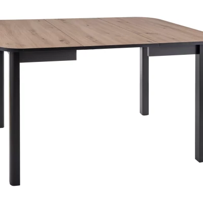 Malý rozkládací jídelní stůl EMERSON 2 - dub artisan / černý