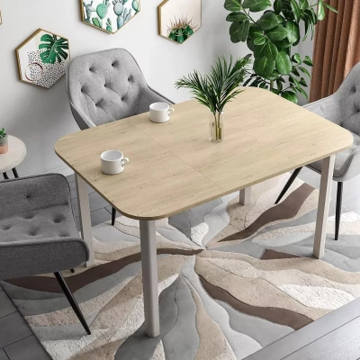 Malý rozkládací jídelní stůl EMERSON 2 - dub cremona / kašmír