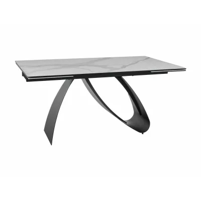 Rozkládací jídelní stůl HELIO - bílý / černý