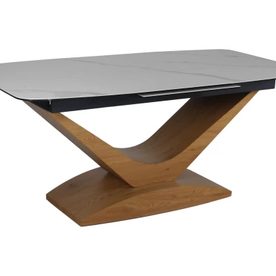 Rozkládací jídelní stůl OHAN - dub / bílý