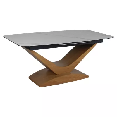 Rozkládací jídelní stůl OHAN - dub / bílý