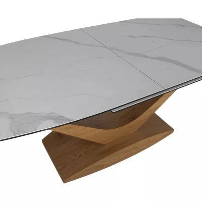 Rozkládací jídelní stůl OHAN - dub / bílý