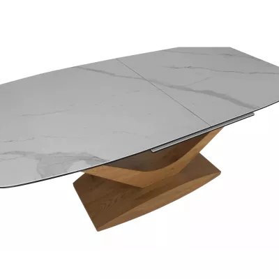 Rozkládací jídelní stůl OHAN - dub / bílý