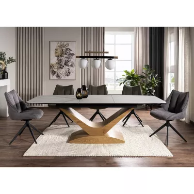 Rozkládací jídelní stůl OHAN - dub / bílý