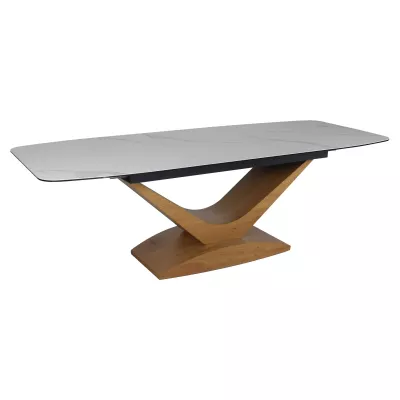 Rozkládací jídelní stůl OHAN - dub / bílý