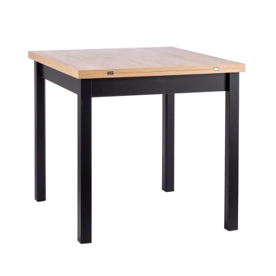 Rozkládací jídelní stůl 80(120)x60 HELMUT - dub artisan / černý