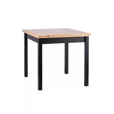 Rozkládací jídelní stůl 80(120)x60 HELMUT - dub artisan / černý