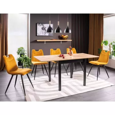 Rozkládací jídelní stůl 80(120)x60 HELMUT - dub artisan / černý