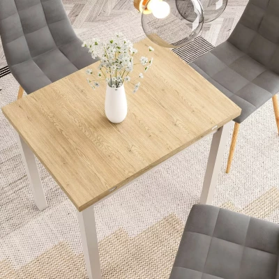 Rozkládací jídelní stůl 80(120)x60 HELMUT - dub cremona / kašmír