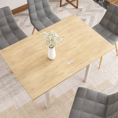 Rozkládací jídelní stůl 80(160)x80 HELMUT - dub cremona / kašmír