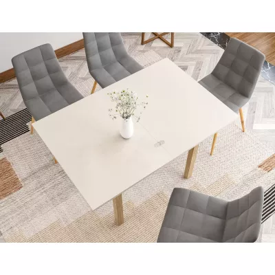 Rozkládací jídelní stůl 80(120)x60 HELMUT - kašmír / dub cremona