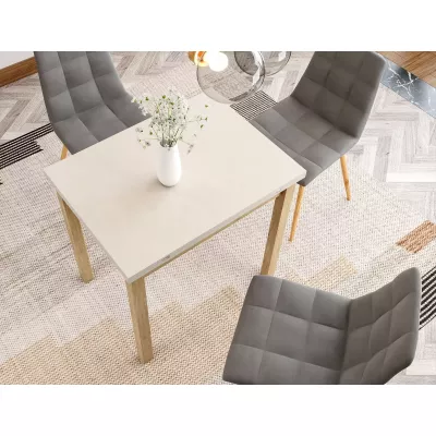 Rozkládací jídelní stůl 80(120)x60 HELMUT - kašmír / dub cremona