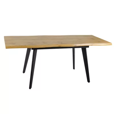 Rozkládací jídelní stůl 120(180)x80 DORIAN - dub artisan / černý