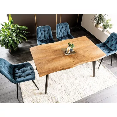 Rozkládací jídelní stůl 120(180)x80 DORIAN - dub artisan / černý