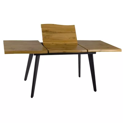 Rozkládací jídelní stůl 120(180)x80 DORIAN - dub artisan / černý