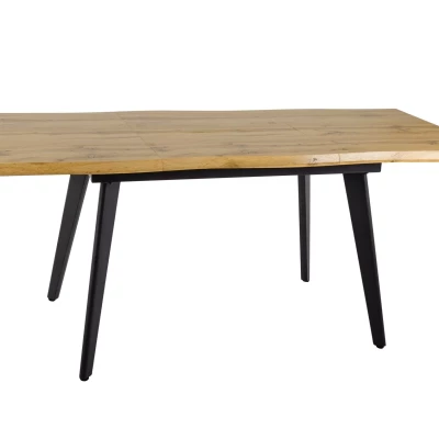 Rozkládací jídelní stůl 150(210)x90 DORIAN - dub artisan / černý