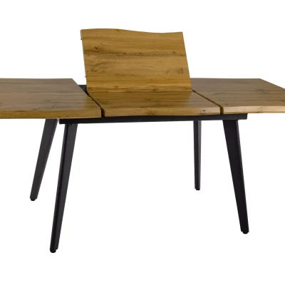 Rozkládací jídelní stůl 150(210)x90 DORIAN - dub artisan / černý