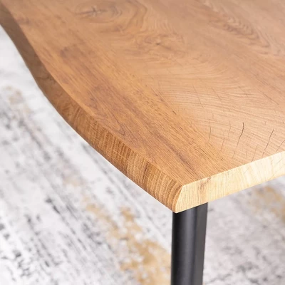 Rozkládací jídelní stůl 150(210)x90 DORIAN - dub artisan / černý